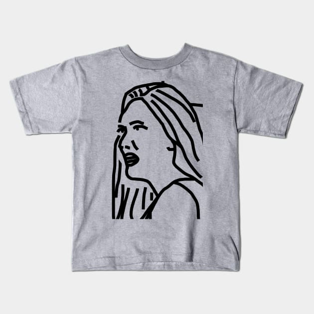 Distracted Boyfriend Meme the Girlfriend Outline Kids T-Shirt by ellenhenryart